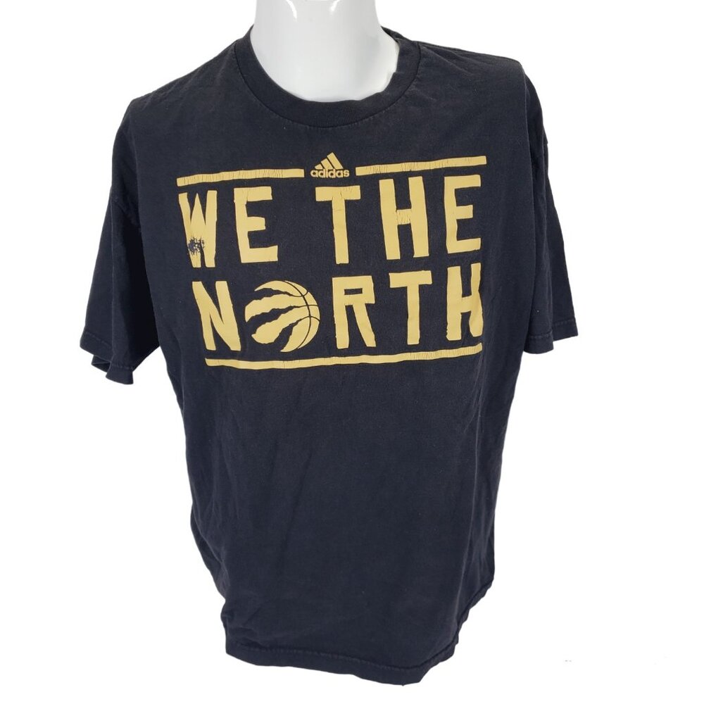 Toronto Raptors Men's XL We The North Adidas Logo Black Cotton T-Shirt Size